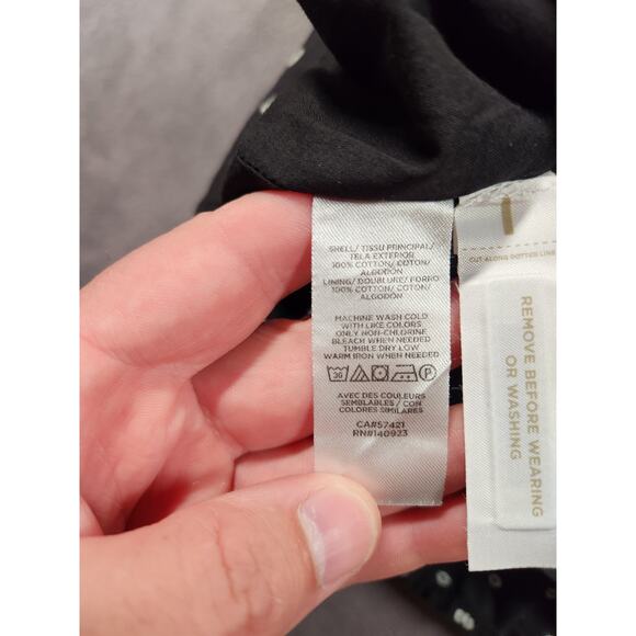 LOFT Womens Flounce Dress Swiss Dot Print Short Sleeve Back Zip Size 0 NEW NWT - Picture 5 of 10